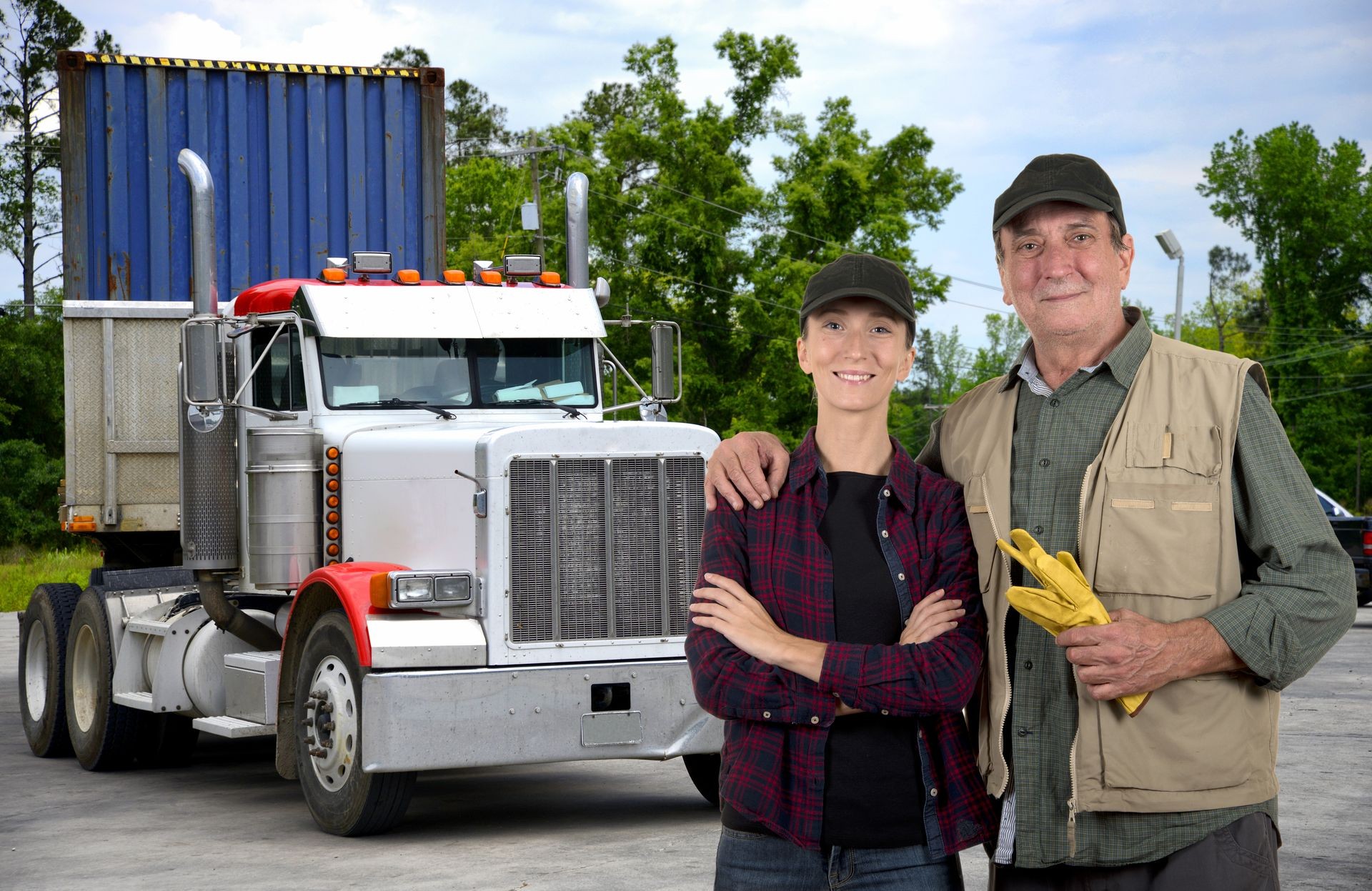 Father and daughter truck drivers